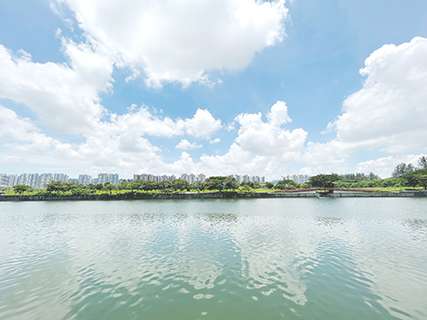 從科尼島眺望新加坡本島