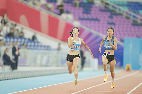 ◎ 澳門團呂艷蘭(LOI IN LAN)歷史性闖全運一百米決賽。