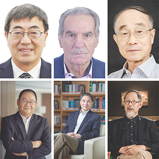 ◎ 李國強(圖左上)、阿爾弗雷德•霍農 Alfred Hornung(圖中上)、錢乘旦(圖右上)、吳志良(圖左下)、鄭永年(圖中下)、徐天進(圖右下)。