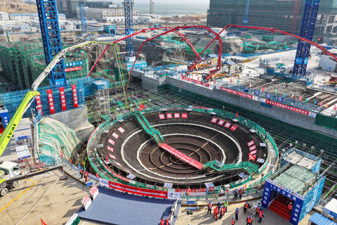 廣東陸豐核電項目2號機組主體工程開工。(中廣核 供圖)