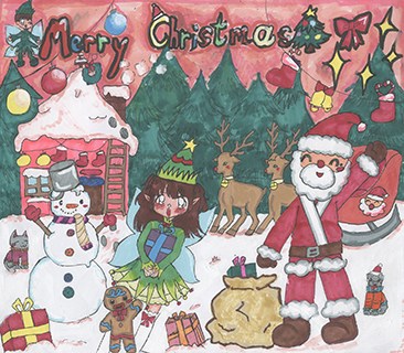 聖誕快樂 沙梨頭坊眾學校 六年級 甘芷淇