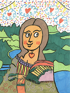 蒙娜麗莎換新裝 青洲中學 四年級 許紫珊