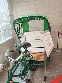 澳門博物館的舊式三輪車(展品)