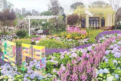 ◎ 市政署於展場設置的澳門園。