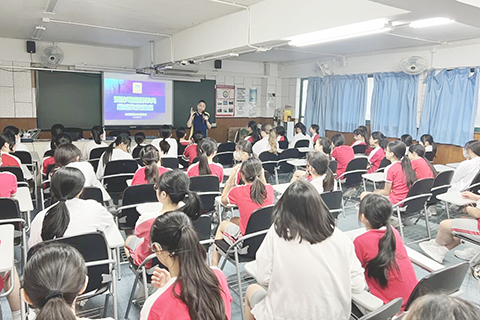 ◎ 司警深入校園辦防罪講座。